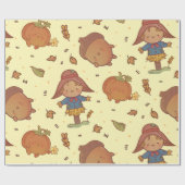 Kawaii Fall Wrapping Paper Geschenkpapier (Flach)