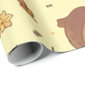 Kawaii Fall Wrapping Paper Geschenkpapier (Rolleneckpunkt)