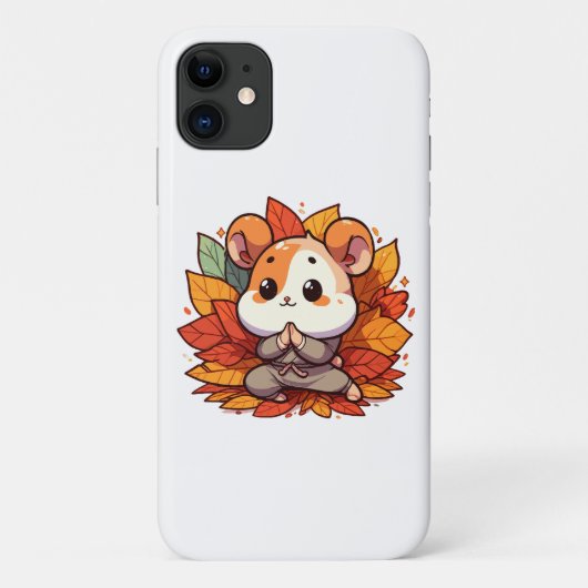Kawaii Fallhamster Yoga Case-Mate iPhone Hülle (Rückseite)