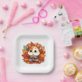 Kawaii Fallhamster Yoga Pappteller (Party)