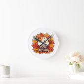 Kawaii Fallhamster Yoga Runde Wanduhr (Zuhause)