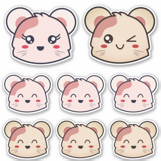 Kawaii Family Niedlich Sticker Pack (Vorderseite)