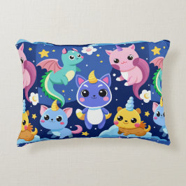 Kawaii Fantasy-Kreaturen Dekokissen