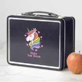 Kawaii Farbenfrohe Regenbogen Einhorn Metall Brotdose (Beispiel)