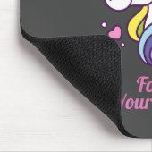 Kawaii Farbenfrohe Regenbogen Einhorn Mousepad (Ecke)