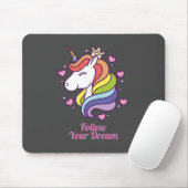 Kawaii Farbenfrohe Regenbogen Einhorn Mousepad (Mit Mouse)