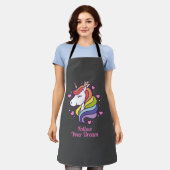 Kawaii Farbenfrohe Regenbogen Einhorn Schürze (Getragen)