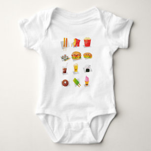 kawaii Fast Food Baby Strampler