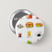 kawaii Fast Food Button (Vorne & Hinten)