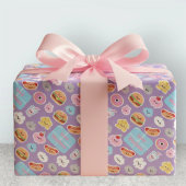 Kawaii Fast Food Cheese Pattern Frame Geschenkpapier