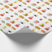 kawaii Fast Food Geschenkpapier (Ecke)