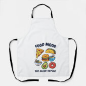 Kawaii Fast Food Mood Patterns Schürze (Vorderseite)