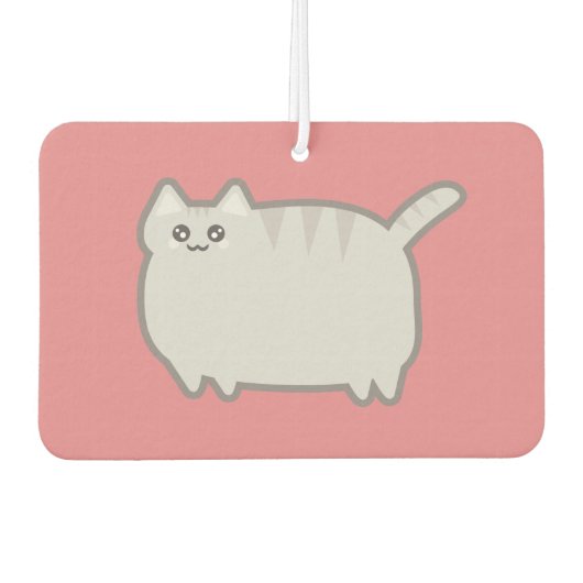 Kawaii Fat Cat Autolufterfrischer (Vorderseite)
