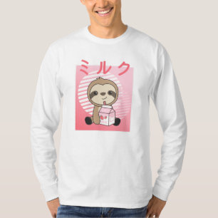 Kawaii Fault Retro Japanischer Erdbeermilchshake T-Shirt