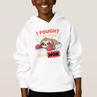 Kawaii Faultier Ich kämpfte gegen das Nickerchen L Hoodie