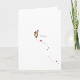 Kawaii-Faultier-Wortspiel-Valentinskarte Karte