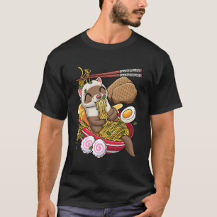 Kawaii Ferret Ra Noodles japanisches Essen T-Shirt