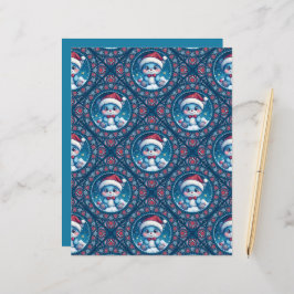 Kawaii Festive Bear Mandala Diamond Tile Scrapbook