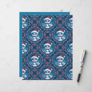 Kawaii Festive Bear Mandala Diamond Tile Scrapbook