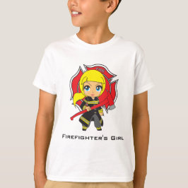 Kawaii Feuerwehrmann-Mädchen - kundengerecht T-Shirt