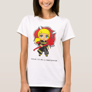 Kawaii Feuerwehrmannmädchen - kundengerecht T-Shirt