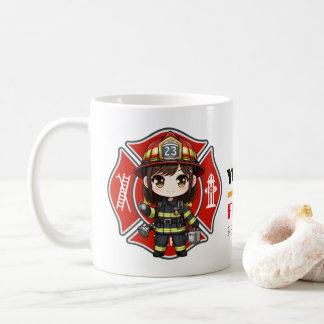 Kawaii Firefighter Girl - Kaffeetasse