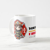 Kawaii Firefighter Girl - Kaffeetasse (Vorderseite Links)