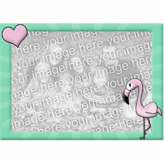 Kawaii Flamingo-Foto-Rahmen Fotoskulptur Magnet