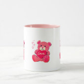 Kawaii Flauschiges Tier Rosa Tasse (Zentrum)