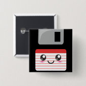 Kawaii Floppy Disk Button (Vorne & Hinten)