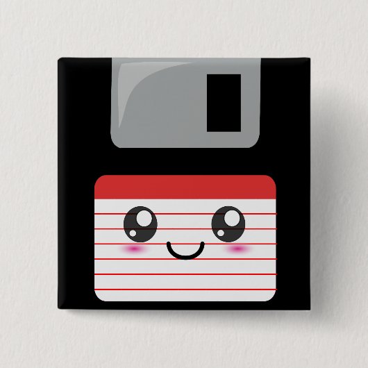 Kawaii Floppy Disk Button (Vorderseite)