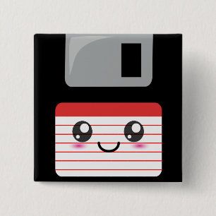 Kawaii Floppy Disk Button