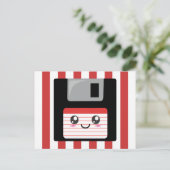 Kawaii Floppy Disk Postkarte (Stehend Vorderseite)
