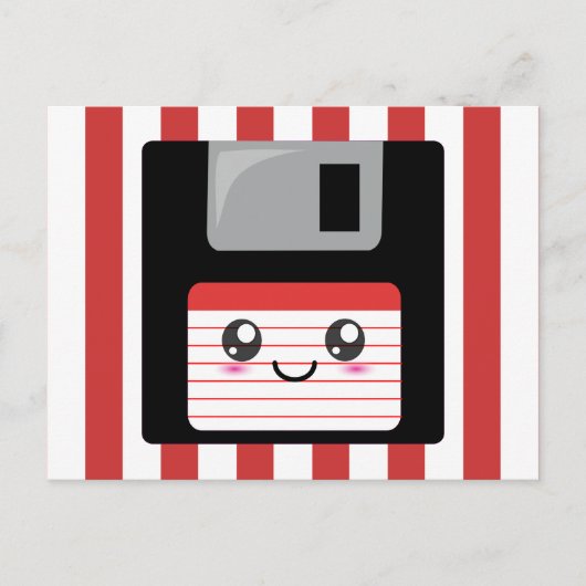 Kawaii Floppy Disk Postkarte (Vorderseite)