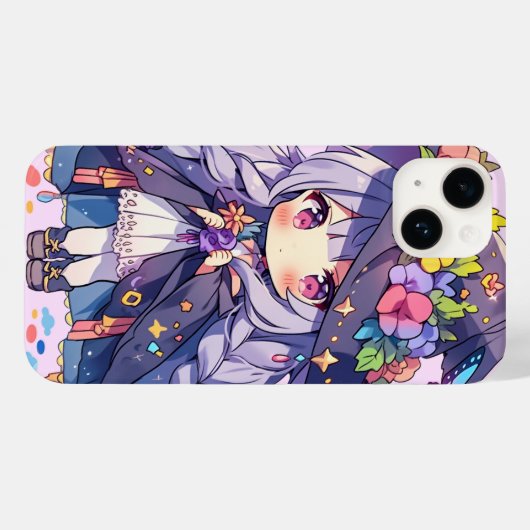 Kawaii Floral Loli Witch Case-Mate iPhone Hülle (Rückseite (Horizontal))
