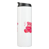 Kawaii Fluffiges Tier Rosa Thermosbecher (Nach rechts gedreht)