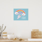 Kawaii Flying Narwhal Poster (Küche)