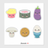 Kawaii food 03 aufkleber (Blatt)