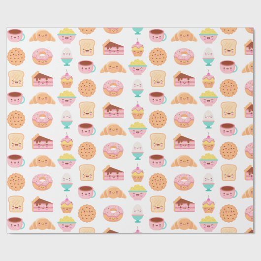 Kawaii Food Geschenkpapier (Flach)