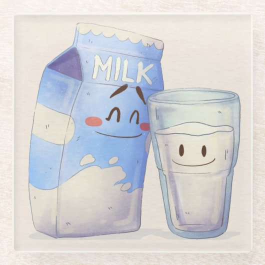 Kawaii Food Glass Untersetzer (Vorderseite)