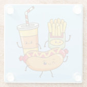 Kawaii Food Glasuntersetzer (Rückseite)