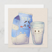 Kawaii Food Holiday Card Feiertagskarte (Vorne/Hinten)