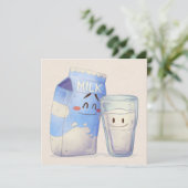 Kawaii Food Holiday Card Feiertagskarte (Stehend Vorderseite)