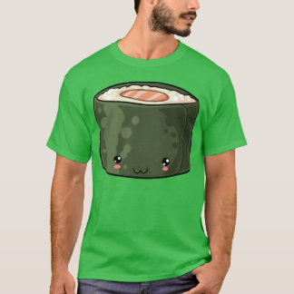 Kawaii Food Lachsrolle japanischer Stil Retro T-Shirt