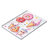 Kawaii Food Party Notebook - Adorable & Fun Notizblock (Linke Seite)
