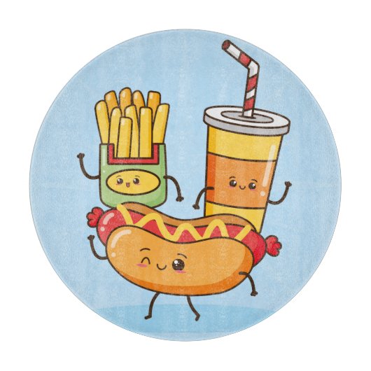 Kawaii Food Schneidebrett (Vorderseite)