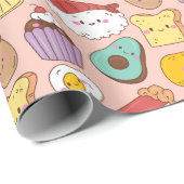 Kawaii Food Wrapping Paper Geschenkpapier (Rolleneckpunkt)