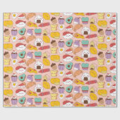 Kawaii Food Wrapping Paper Geschenkpapier (Flach)