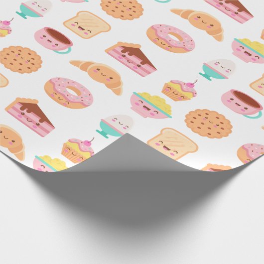 Kawaii Food Wrapping Paper Geschenkpapier (Ecke)