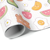 Kawaii Food Wrapping Paper Geschenkpapier (Rolleneckpunkt)